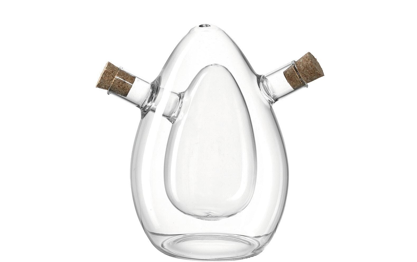 Öl & Essig Spender Cucina 2 in 1, ovalÖl und Essig Glasbehälter