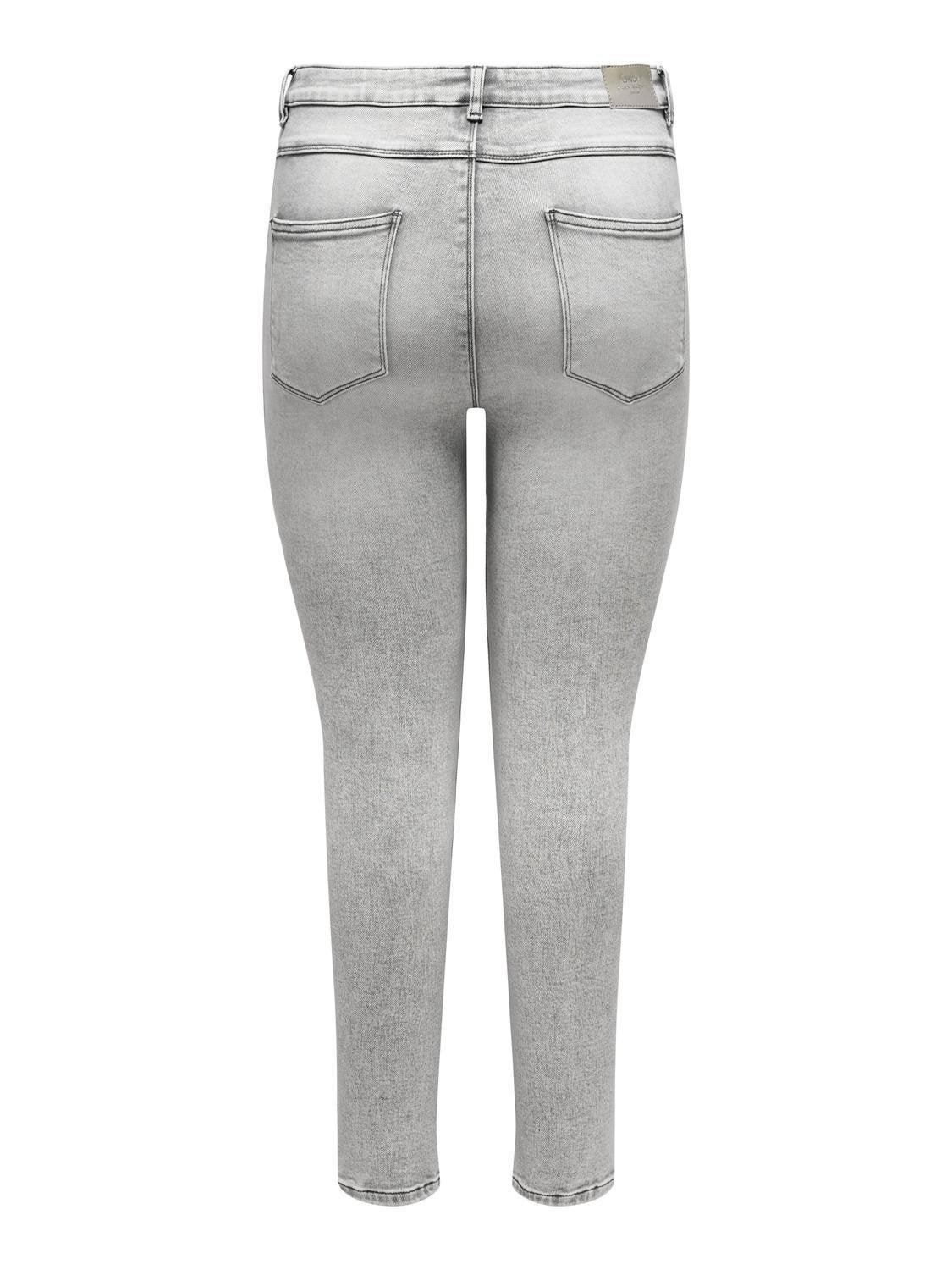 CARMILA Hohe Taille Skinny Fit Jeans Light Grey Denim