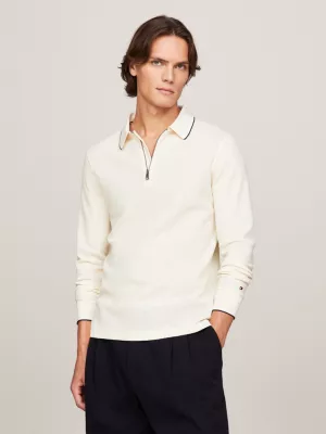 Polo de manga comprida Honeycomb Slim Fit