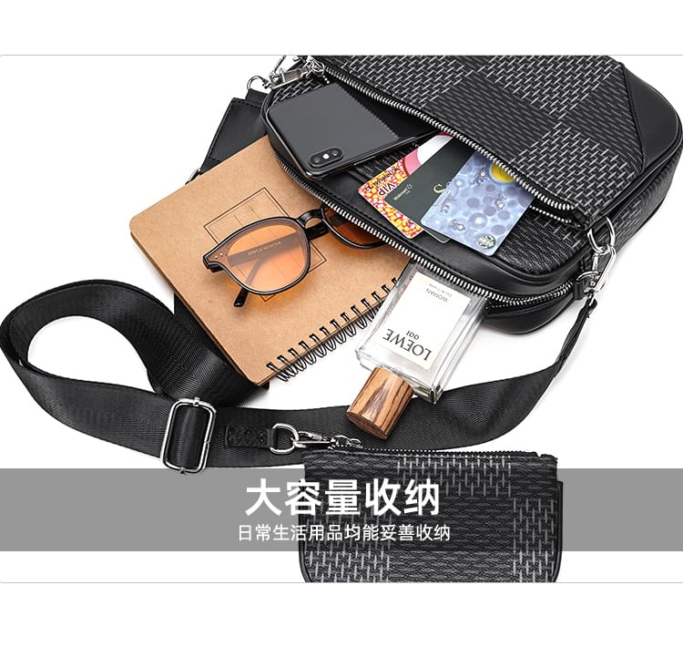 BagBuzz - Set: Geruite crossbodytas + sleutelhanger