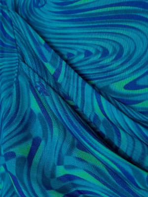 Camiseta cropped de manga comprida com estampa espiral