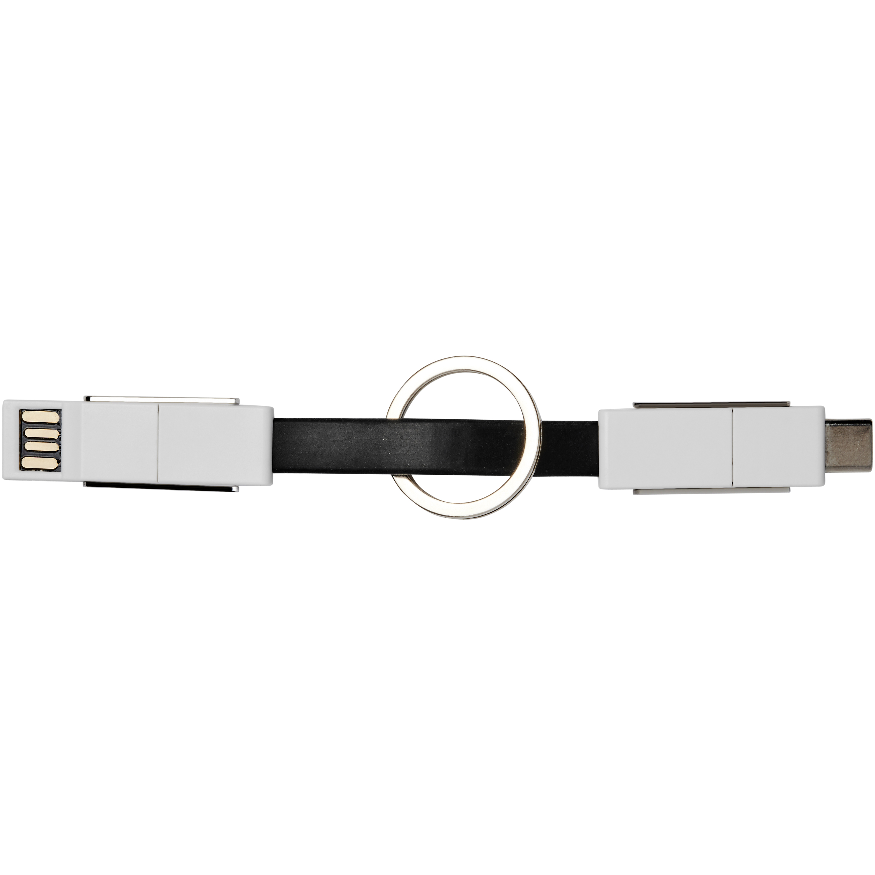 EgotierPro 124124 - Câble Universel 4-en-1 avec Porte-clés Magnétique
