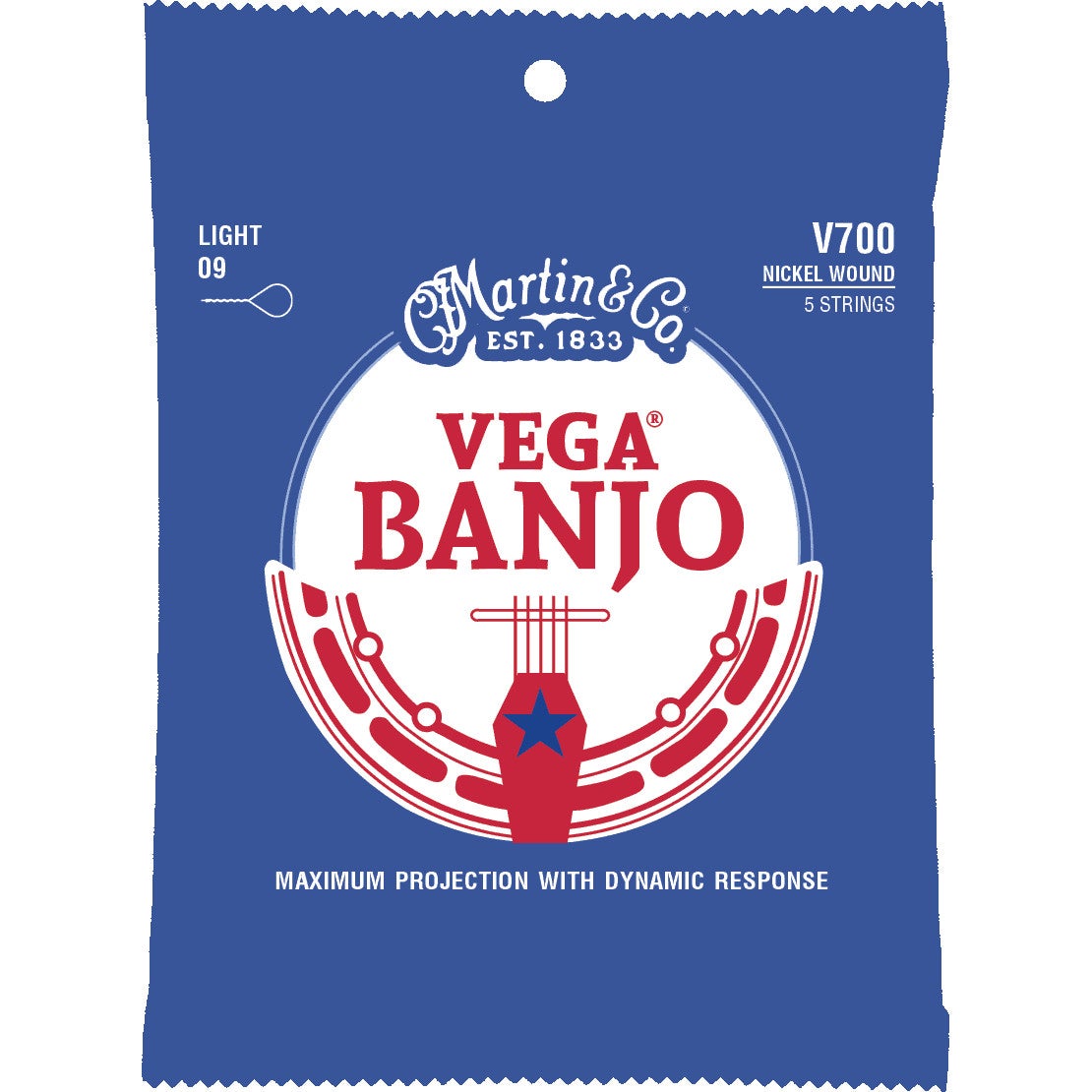 Martin Strings V700 Vega Banjo nickel wound 5-string light