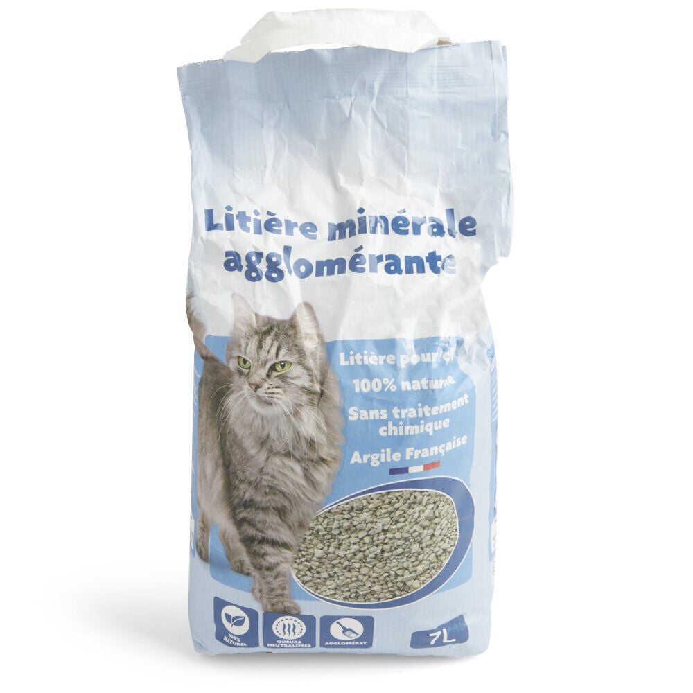 Litière minérale agglomérante argile 7L