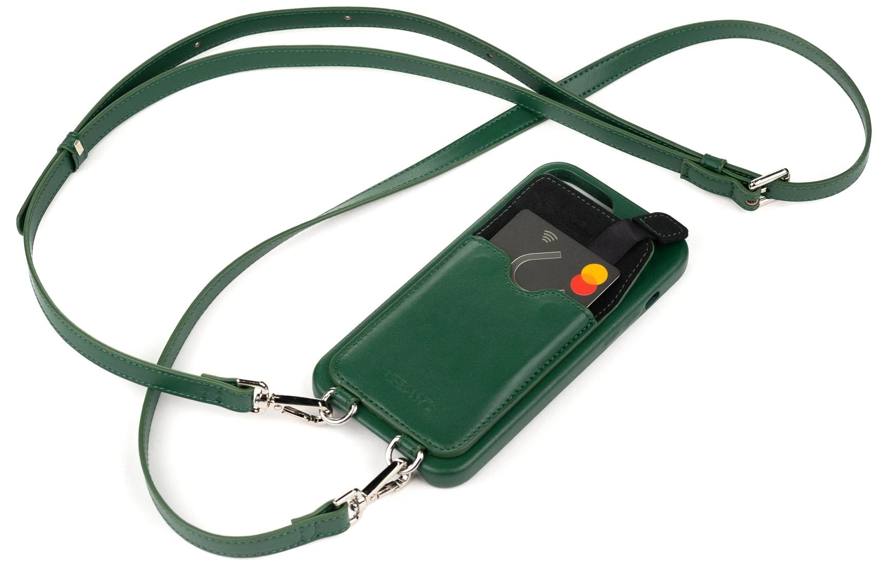 Necklace Case Handekette+ iPhone 15 Racing GreenSchutzhülle mit Handykette für das Apple iPhone 15