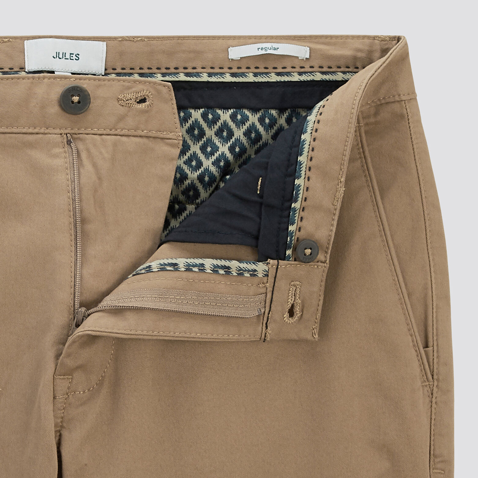 Pantalon chino regular Beige