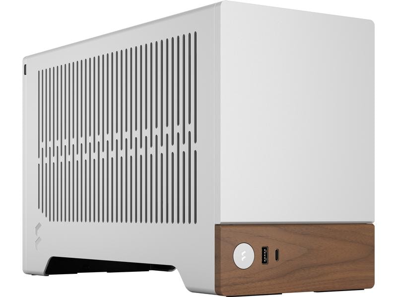 Fractal Design PC-Gehäuse Terra Silver Kompaktes Mini-ITX Gehäuse mit stilvoller, moderner Optik