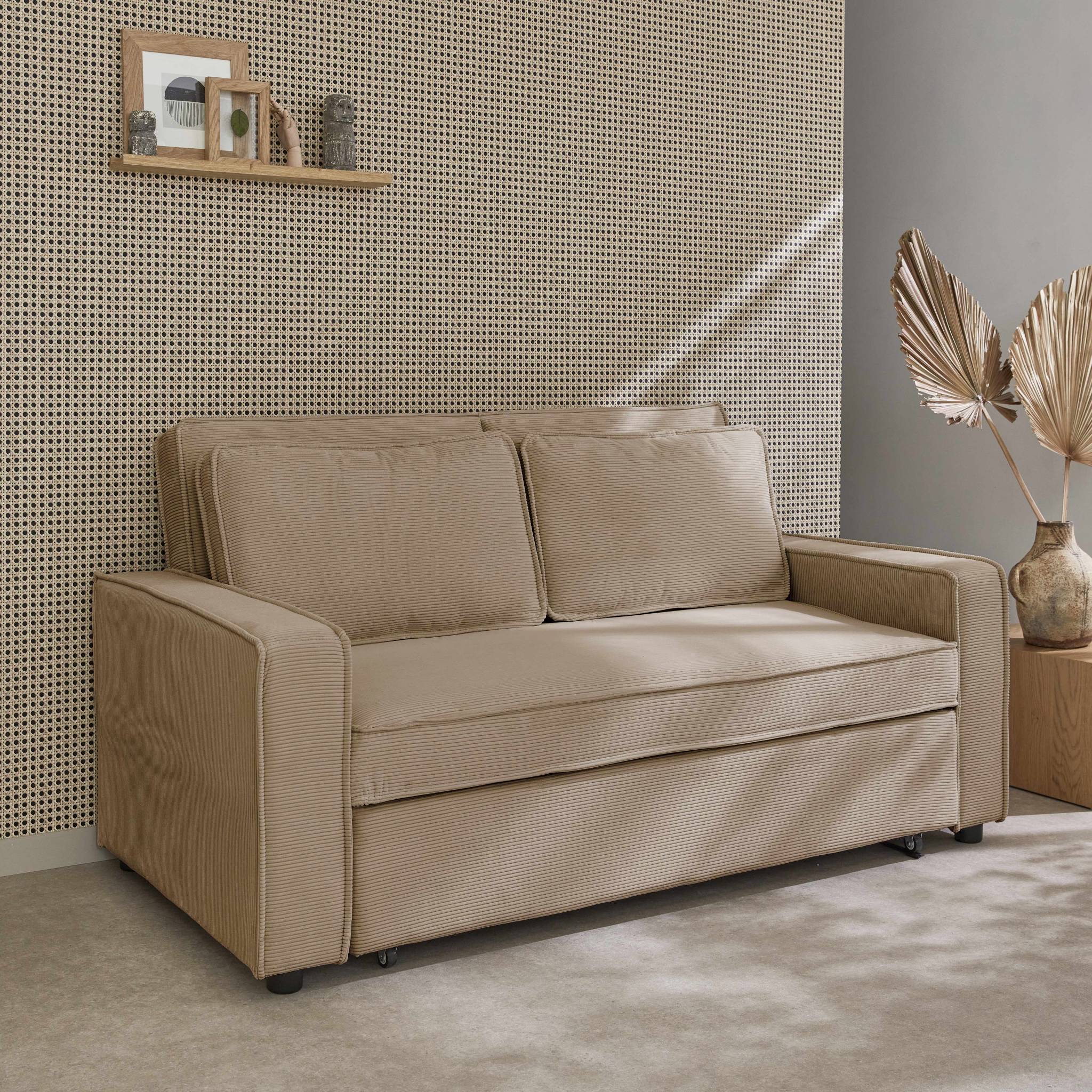 sweeek - 3-zits slaapbank corduroy