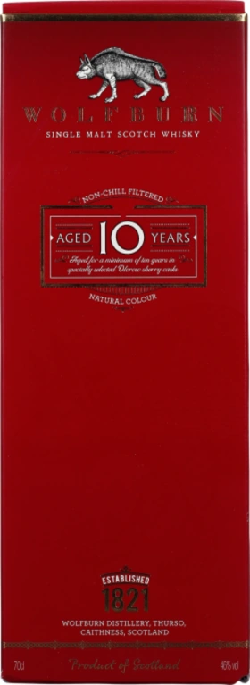WOLFBURN 10 YEARS SINGLE MALT 70CL