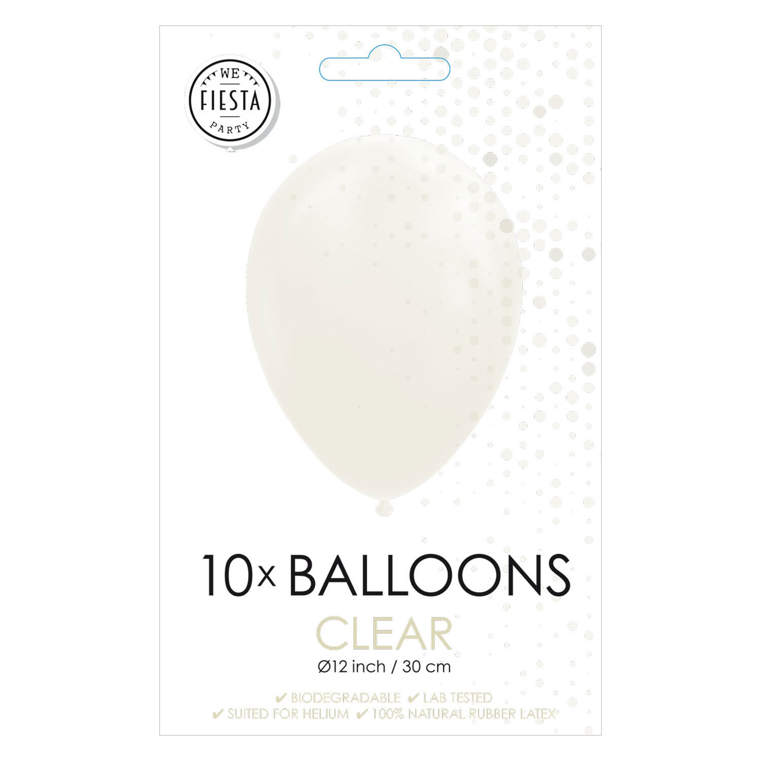 Ballonnen Doorzichtig 30cm, 10st.
