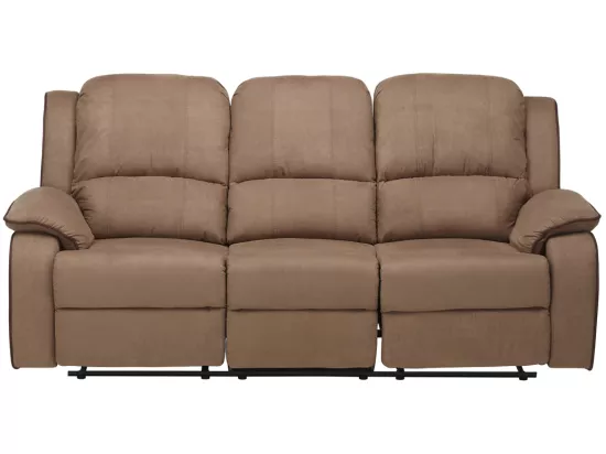 Canapé 3 places relax en microfibre HERNANI - Taupe