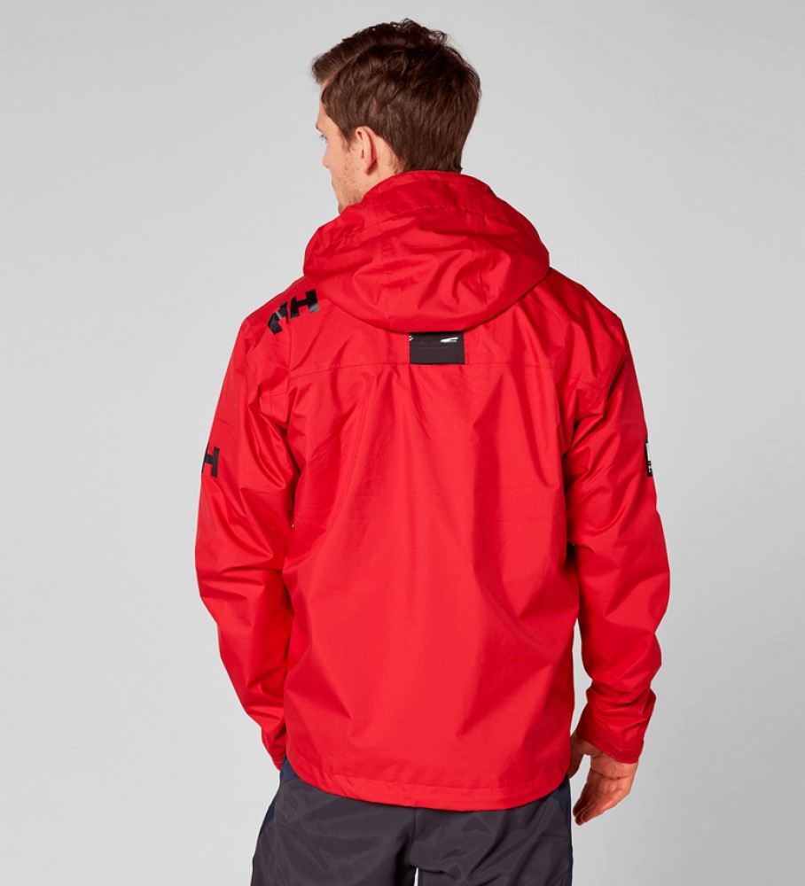 Jaqueta Helly Hansen Crew com capuz, vermelha