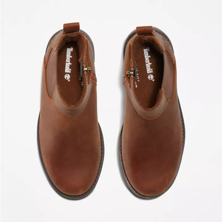 Chelsea boots Courma junior en marron