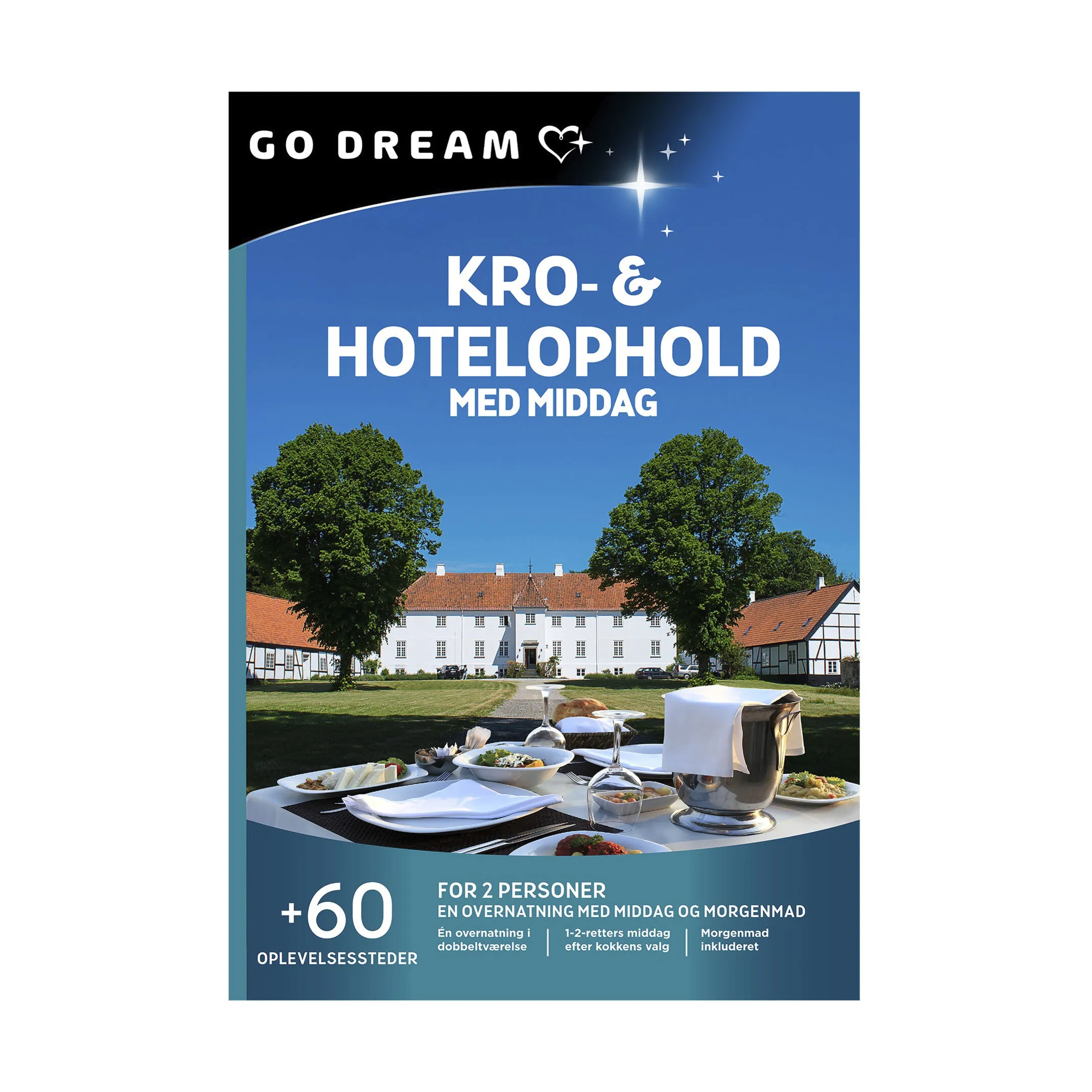 GO DREAM Gavekort - Kro- og Hotelophold m. middag