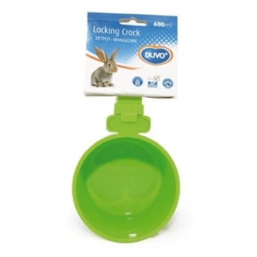 Comedouro de plástico verde para roedores