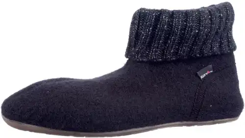 Haflinger zwart 481006 - maat 42 pantoffel zwart - maat 42 Calandschoen