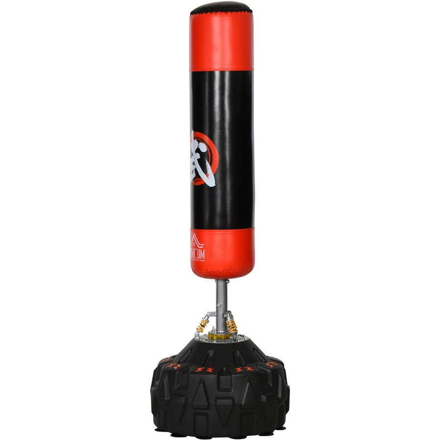 HOMCOM Standboxsack mit Reifenstandfuß schwarz, rot