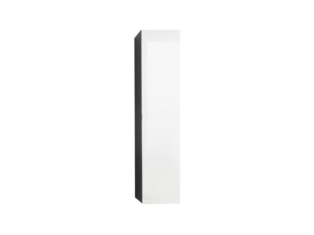 Colonne avec miroir intérieur - Mélaminé- Gris-Blanc - 35 - 157 - 31 cm