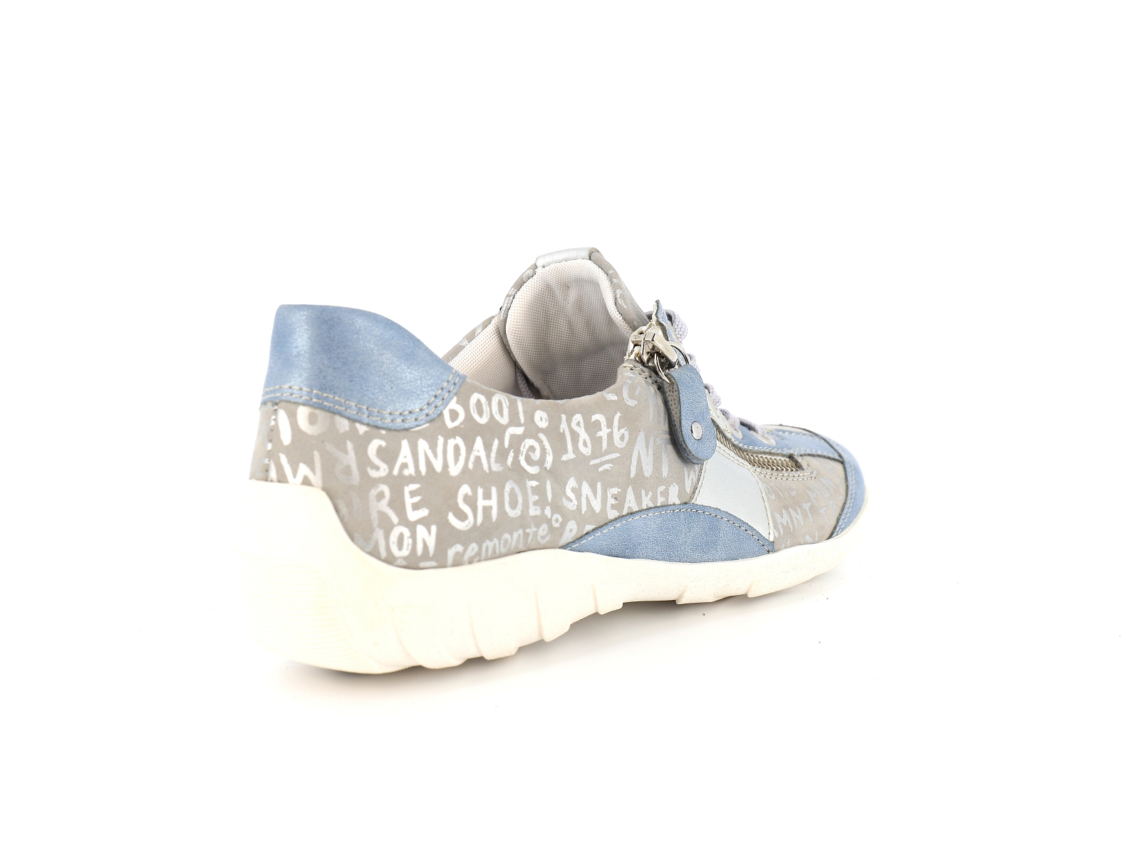 Remonte-R3403 Cuir Gris Bleu