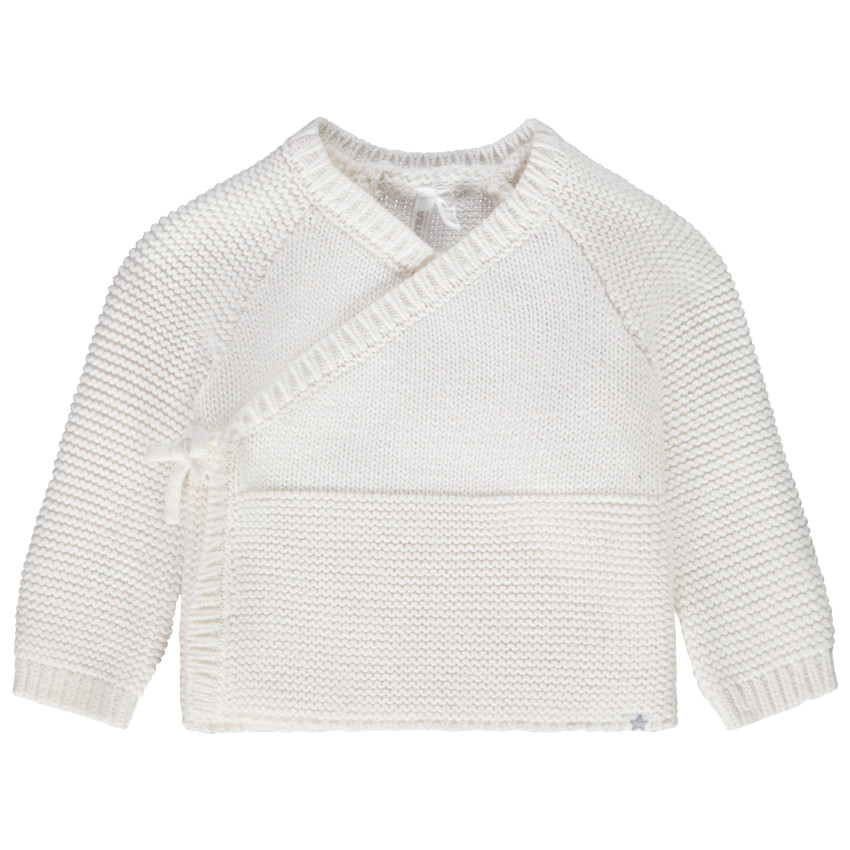 Gilet en tricot effet cache-coeur pour bébé prématuré