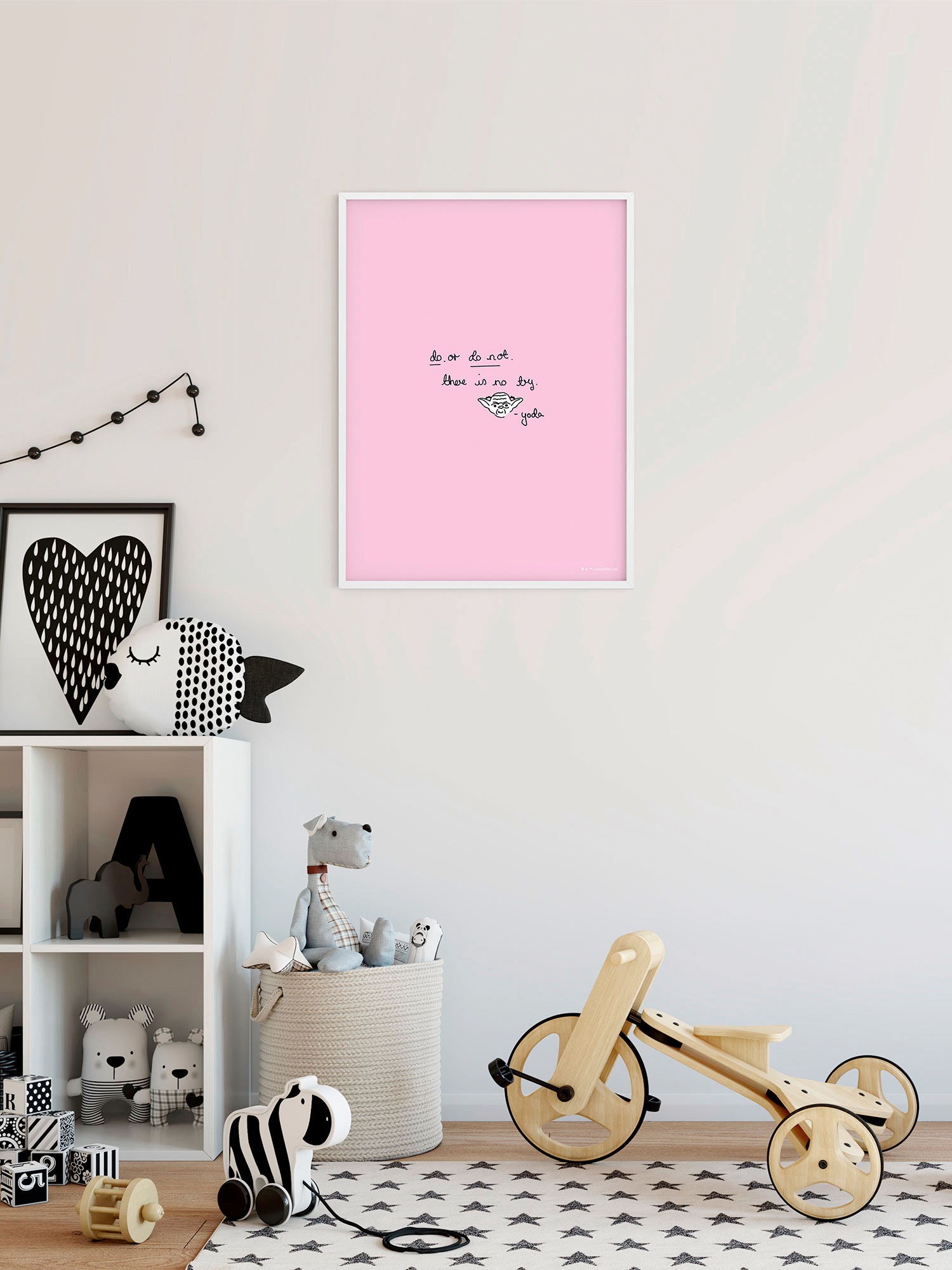 Komar Bild »Star Wars Quote Yoda Cute« Disney 1 Stk. tlg. Wandbild zur Dekoration im Kinderzimmer - ohne Rahmen