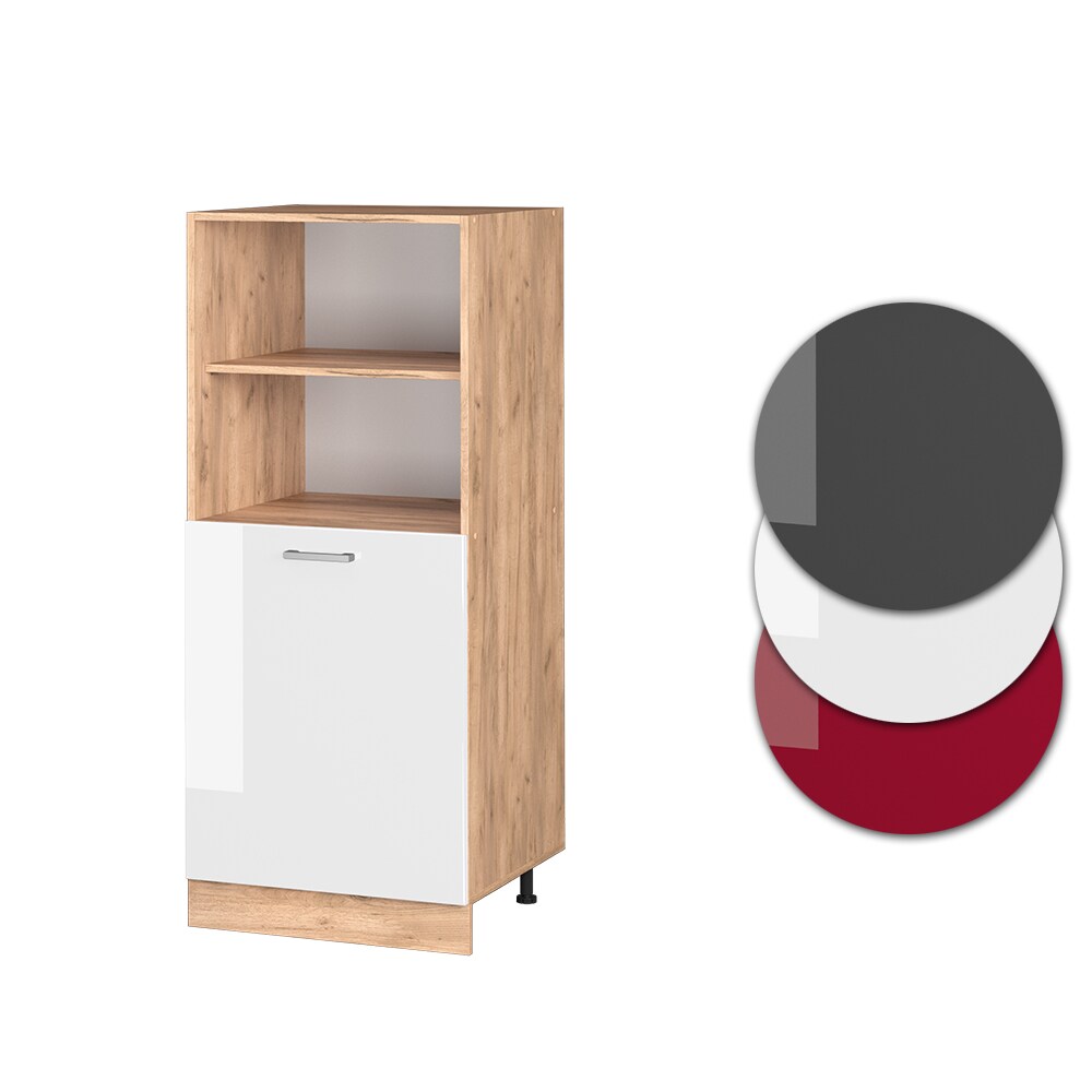 Vicco Backofenumbauschrank Küchenschrank Küchenzeile R-Line 60 cm Eiche Weiß kleine Tür