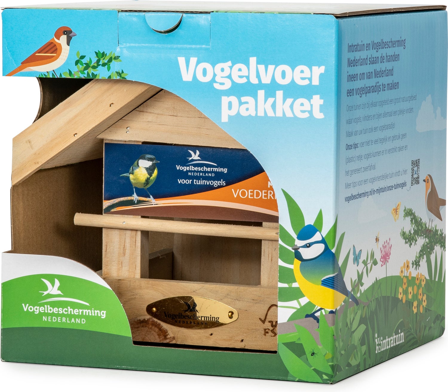 Vogelbescherming Nederland vogelvoederhuisje Memphis en voedertafelmix