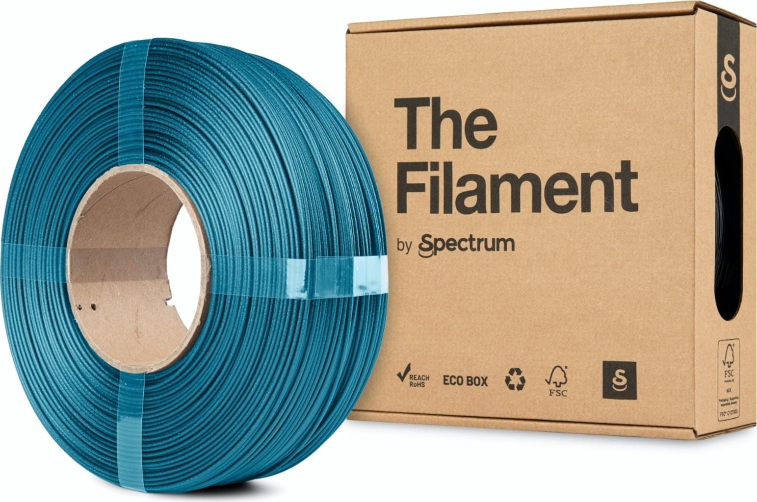 The Filament  ReFill PETG CF Blue, 1,75 mm / 1000 g    Mit 3 % Kohlefasern verstärktes PETG ohne Spule in Blue
