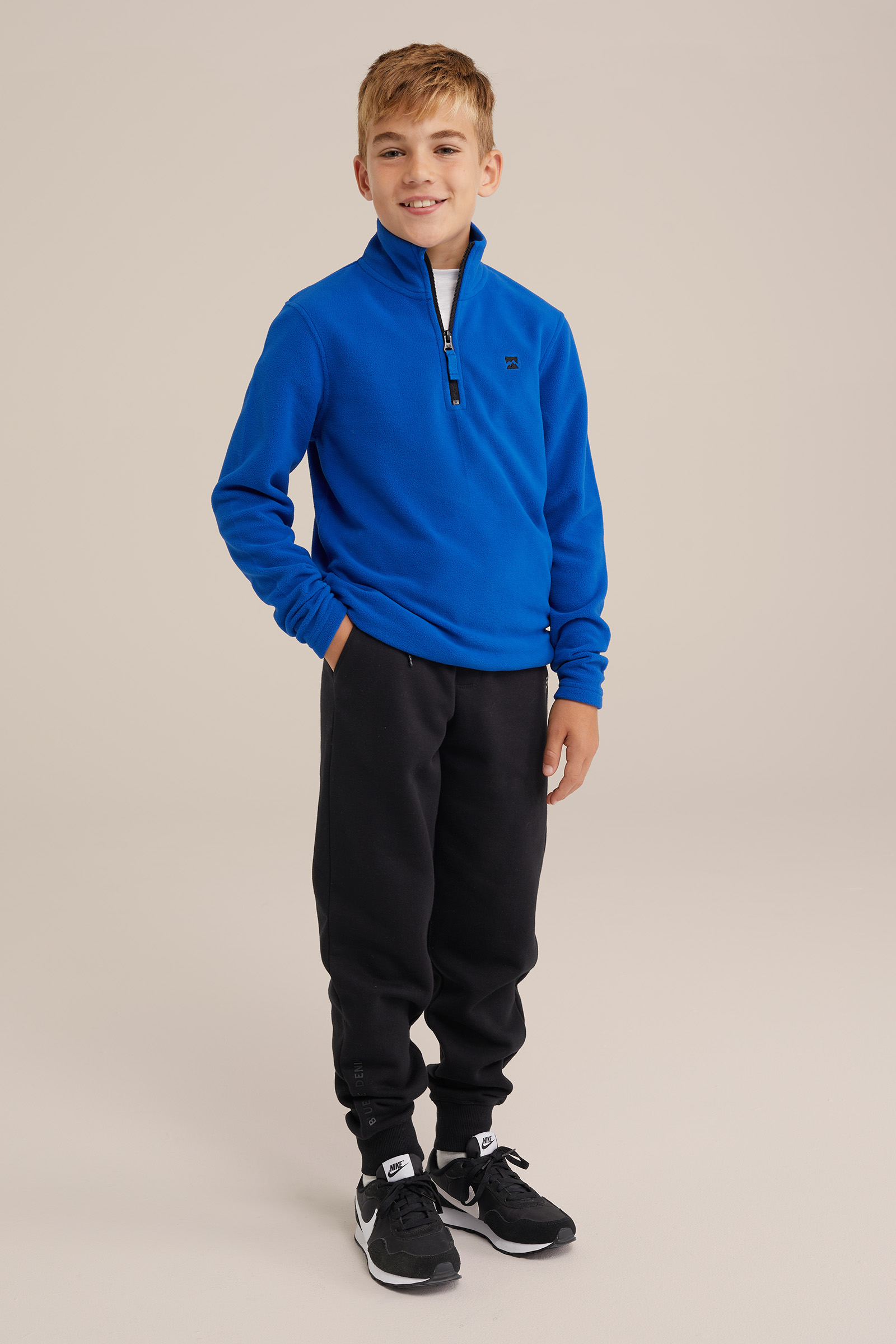 Jongens ski fleecetrui, 2-pack WE Fashion Felblauw