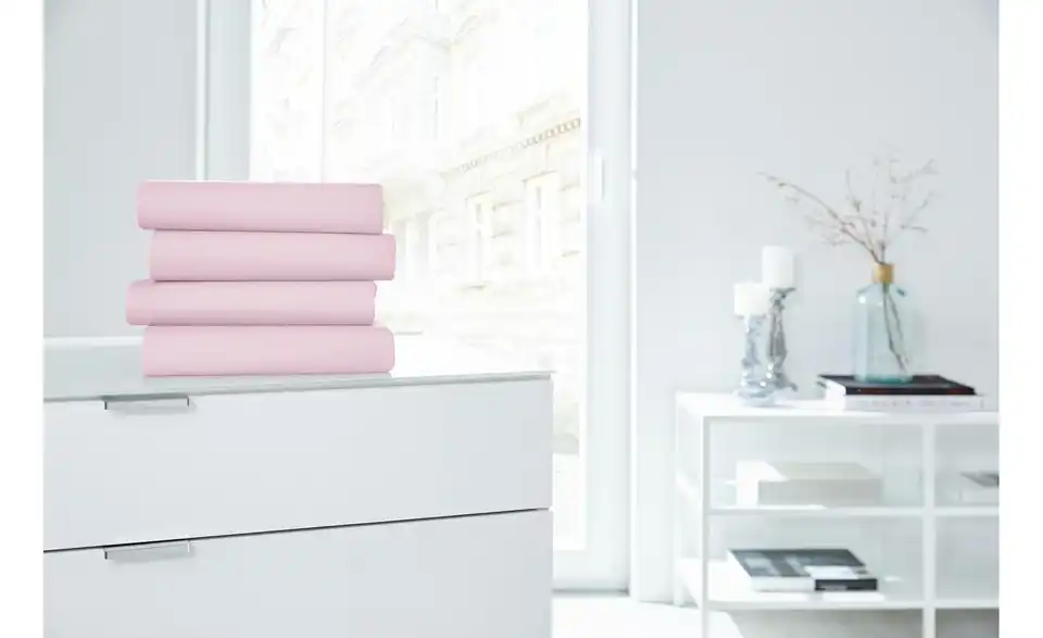 Jersey-Elastan Boxspringlaken Rosé 150 cm
