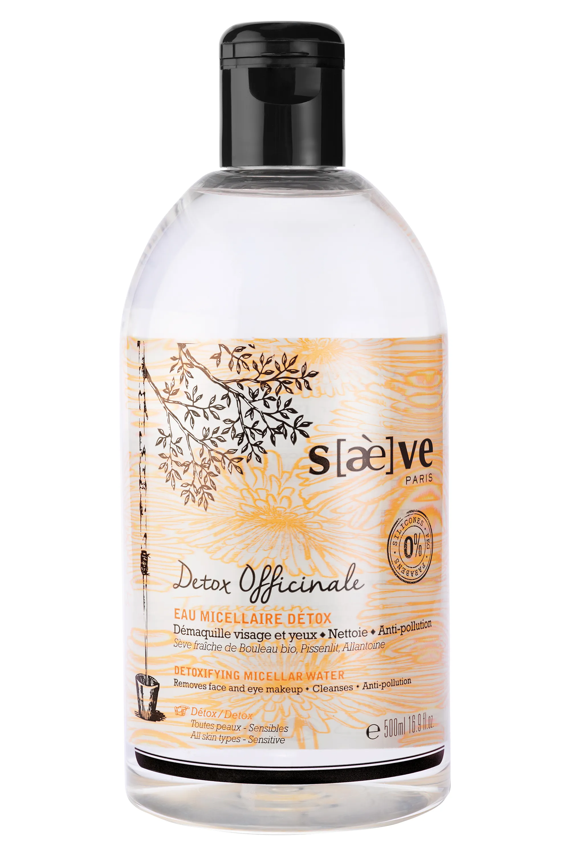 Saeve Eau micellaire détox Detox Officinale-500 ml