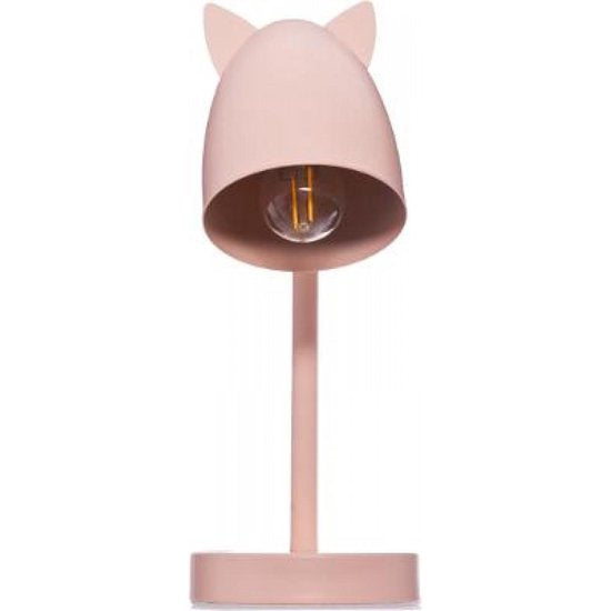 Bureaulamp roze met oortjes