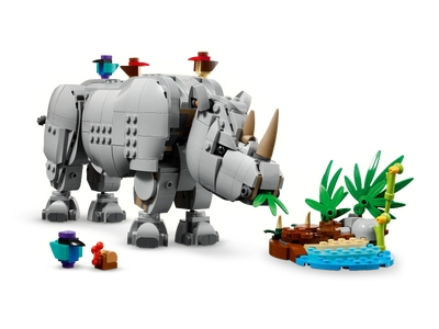 LEGO Wilde dieren: machtige neushoorn met vogels (31171)