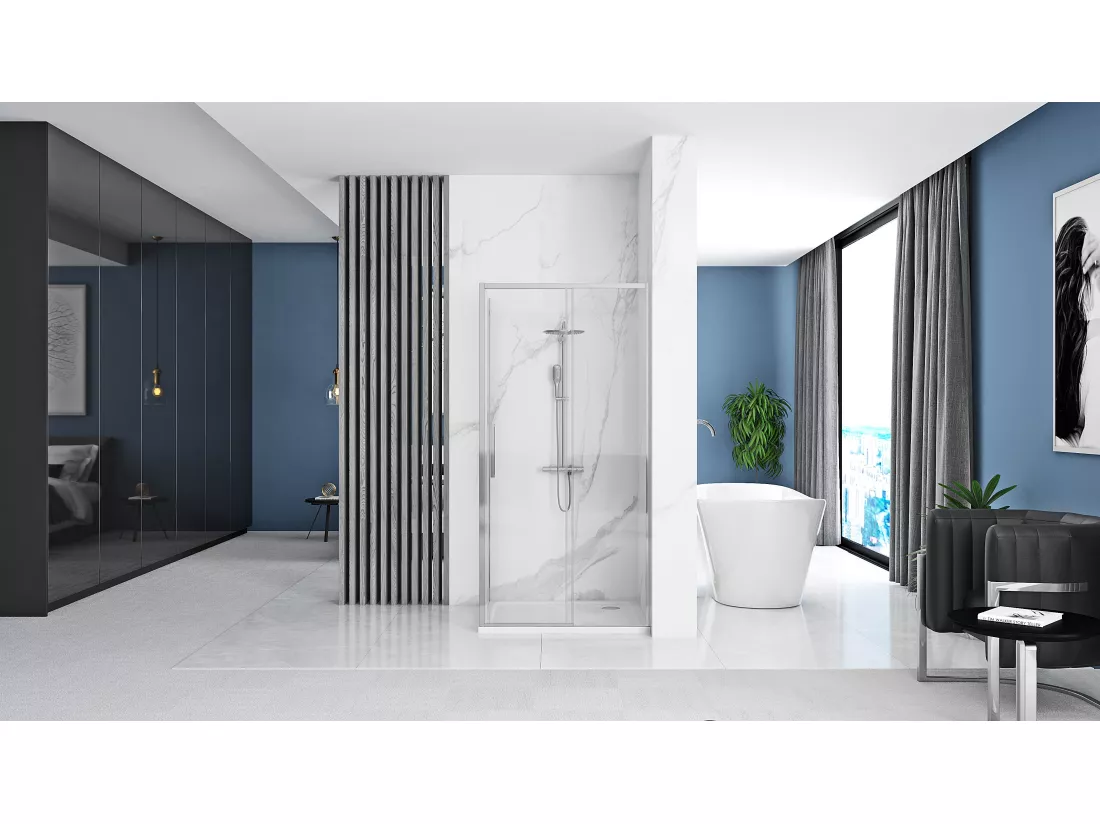 Cabine De Douche Rea Rapid Slide 130X90 Chrome