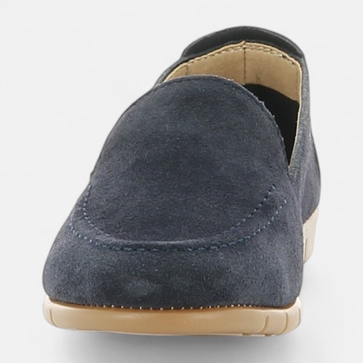 Mocassins Femme en cuir bleu marine