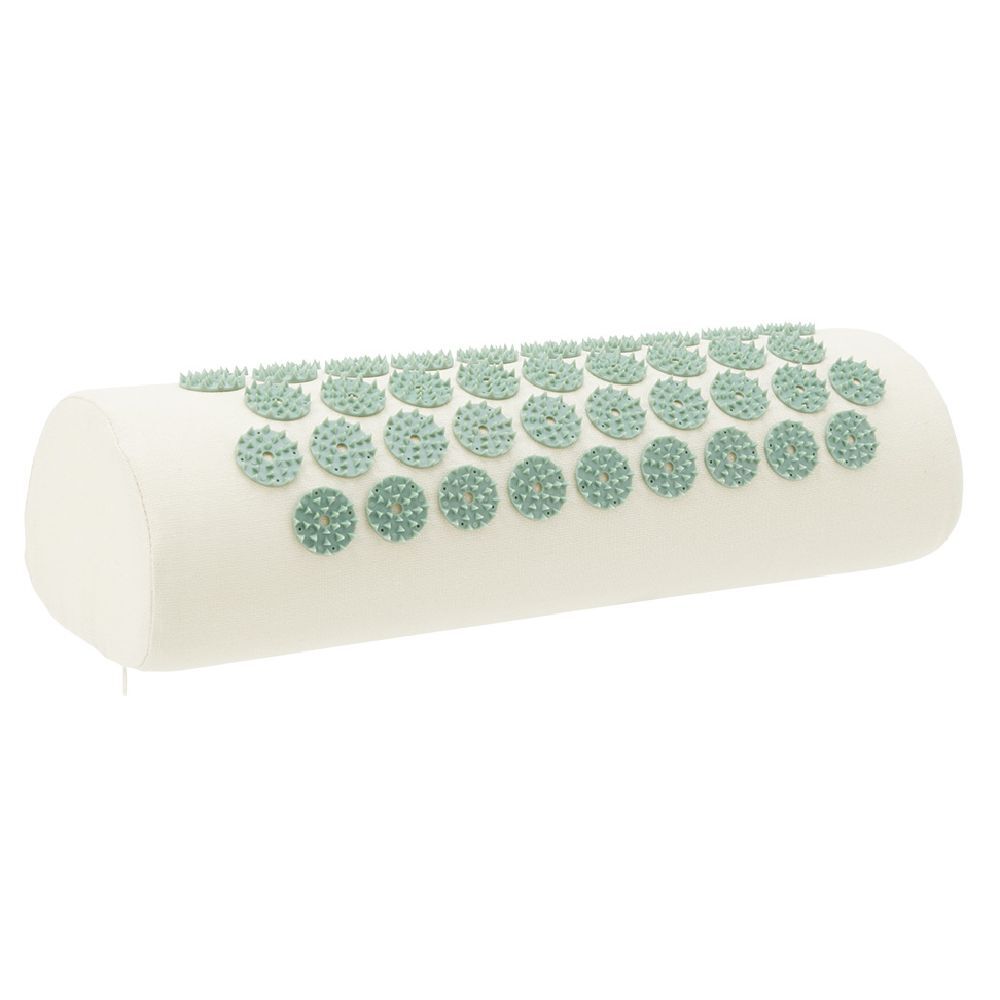 Coussin d'acupression beige et vert
