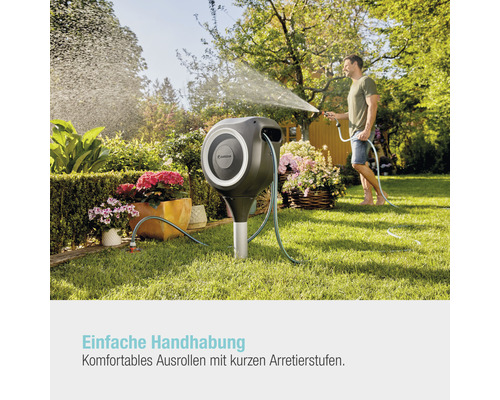 GARDENA RollUp M tuinslangbox inclusief 20 m slang, 360° draaibaar en RollControl-technologie