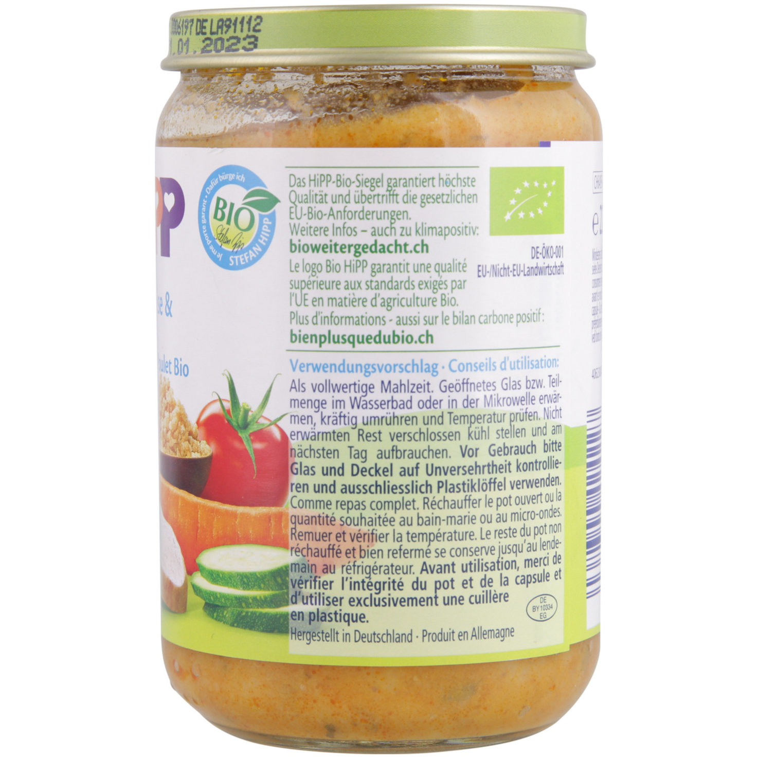 Hipp Couscous Gemüse Bio Hühnchen 8+ Monate