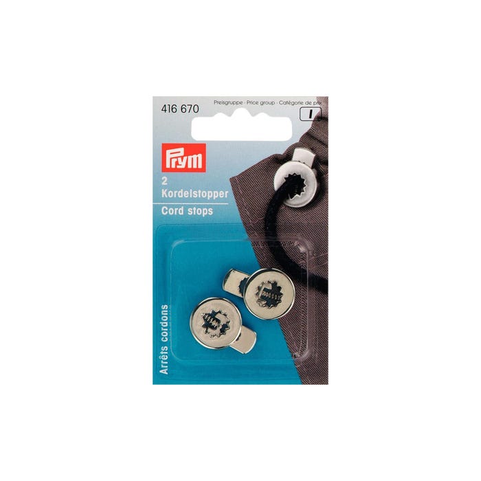 Prym-2 metalen koordstoppers rond