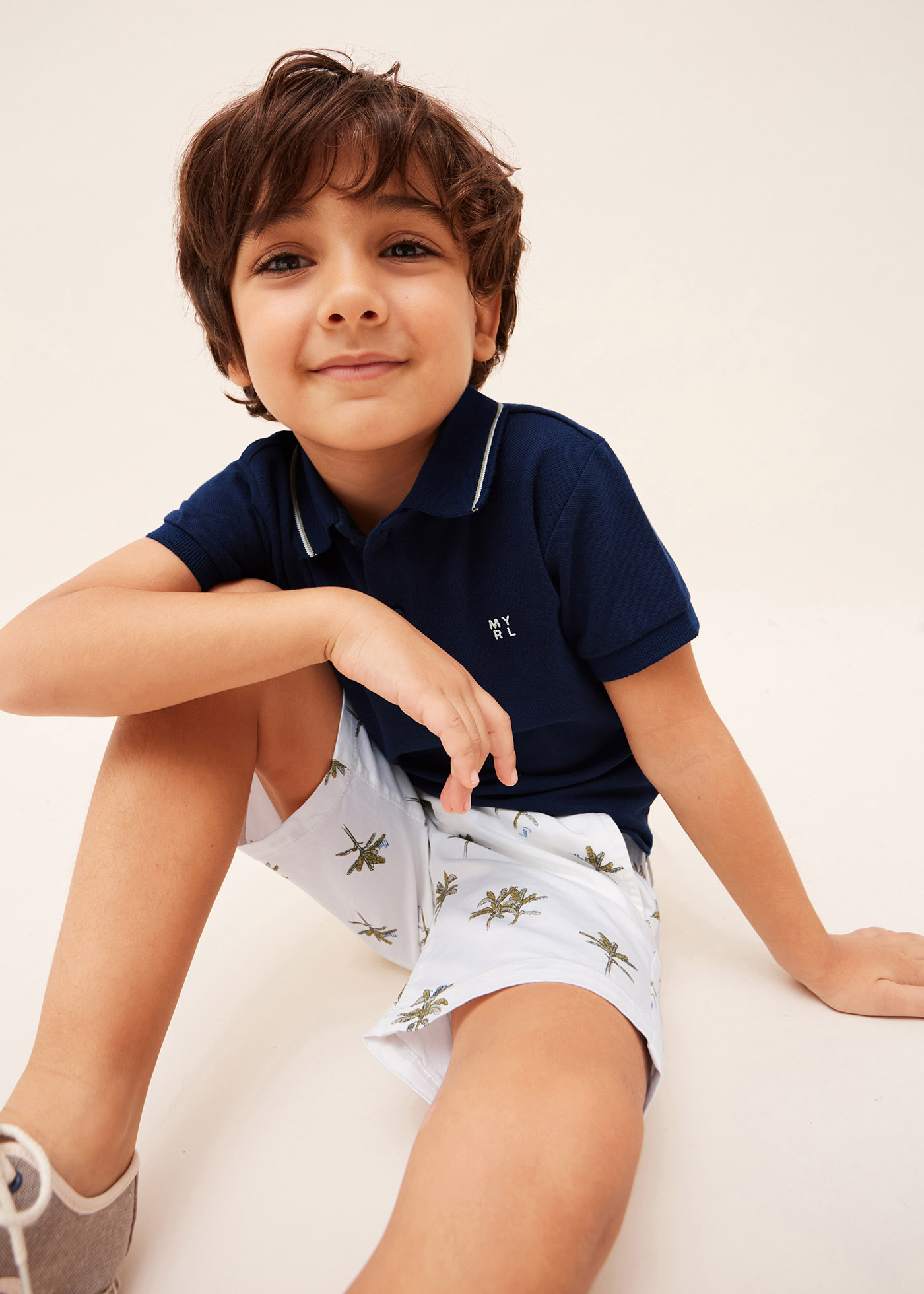Conjunto de algodão de duas peças para meninos