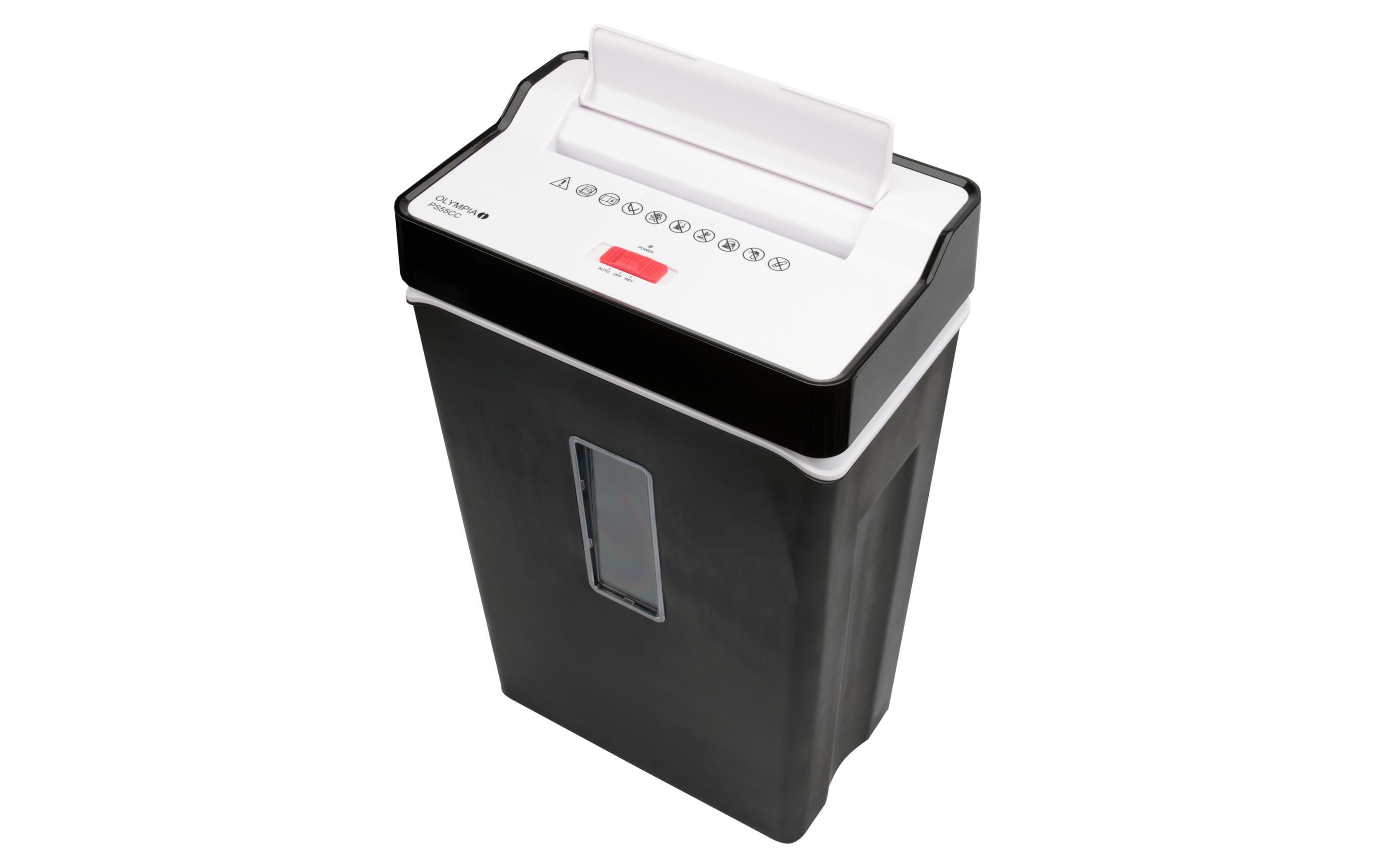 Aktenvernichter PS 55 CC P-4, 10 SeitenSicherer Aktenvernichter für Papier und Kreditkarten