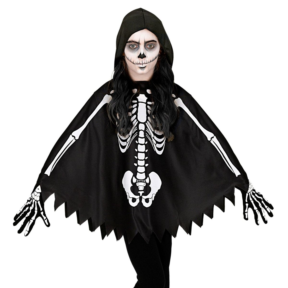 Halloween Poncho Kind Skelet