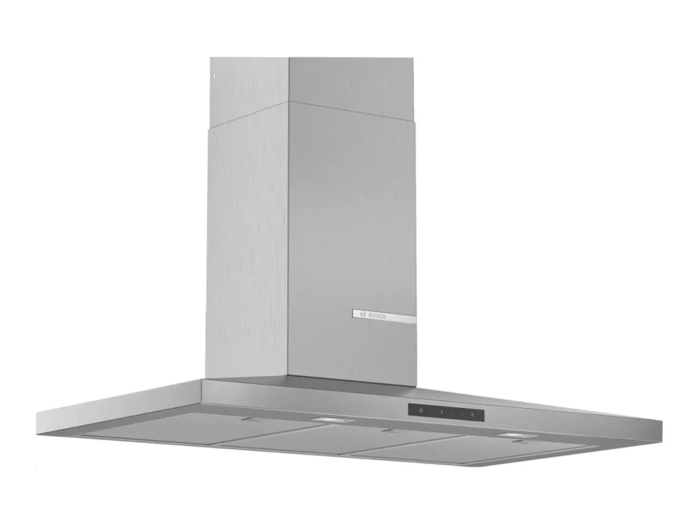 Bosch Serie | 4 DWQ96DM50 - Hætte - skorsten - bredde: 90 cm - dybde: 50 cm - udtrækning og recirkulation (-) - rustfrit stål