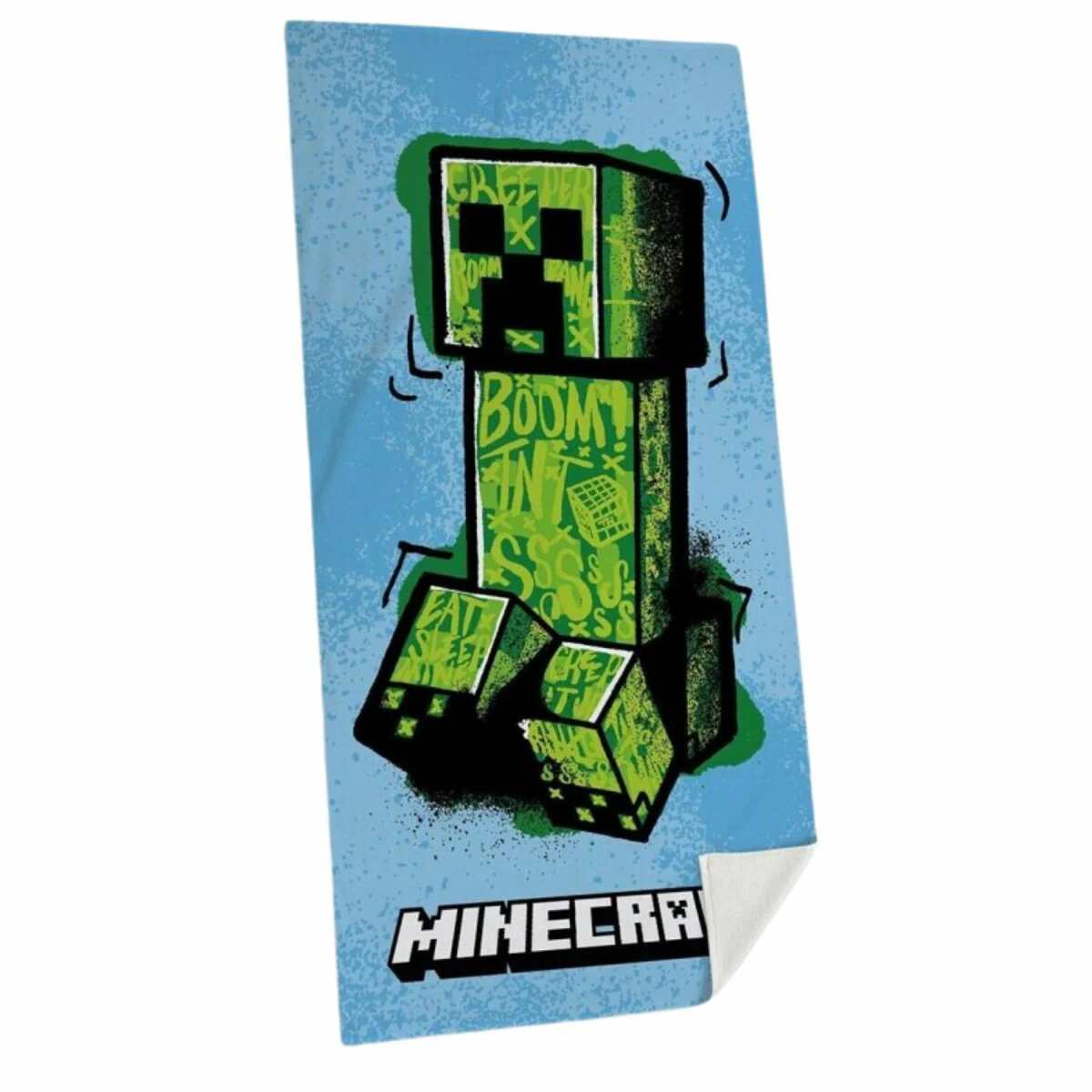 Minecraft Strandtuch – Baumwollkomfort deine Block-Abenteuer, 70 x 140