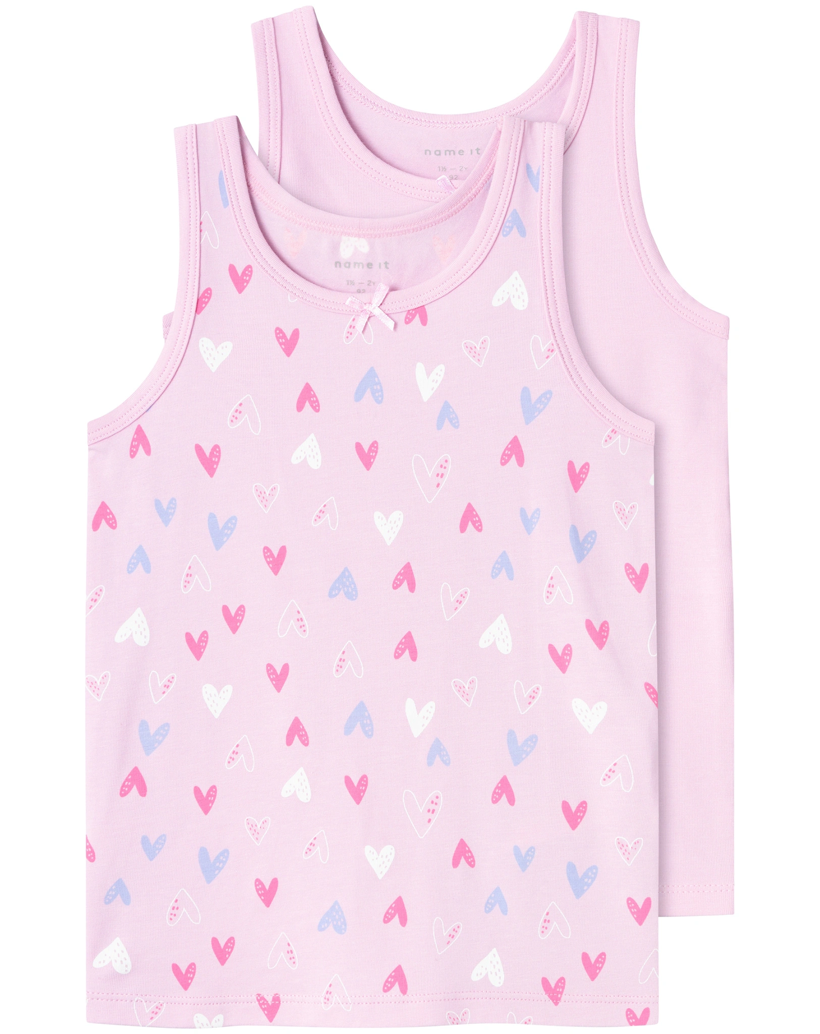 Unterhemd NMFTANK HEARTS 2er Pack in pink lavender