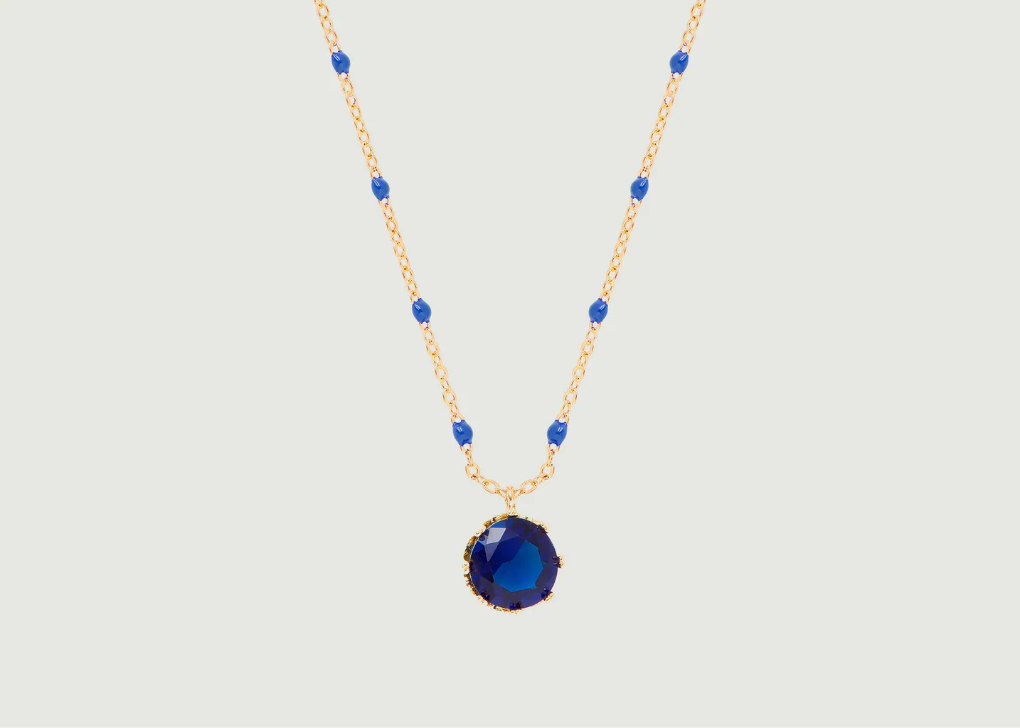 Collier chaîne avec pendentif pierre ronde Colorama Les Néréides