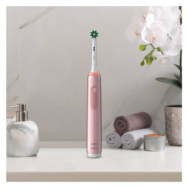 Oral-B elektrische tandenborstel Pro 3 3400 Sensitive roze - incl. 2 opzetborstels