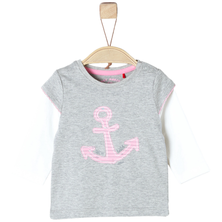 s.Oliver Girls Langarmshirt light grey melange