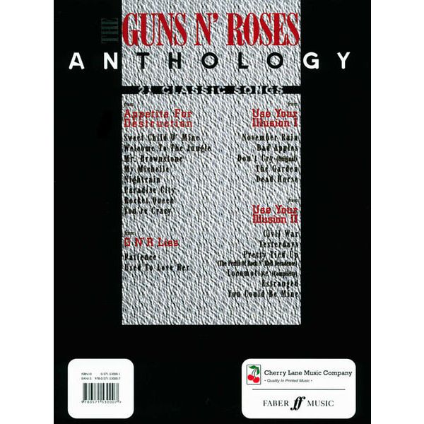 Music Sales Guns n Roses Anthology