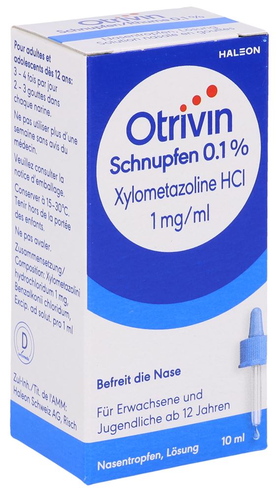 OTRIVIN Schnupfen 0.1 %<br>10 ml, Flasche, Nasentropfen, Lösung